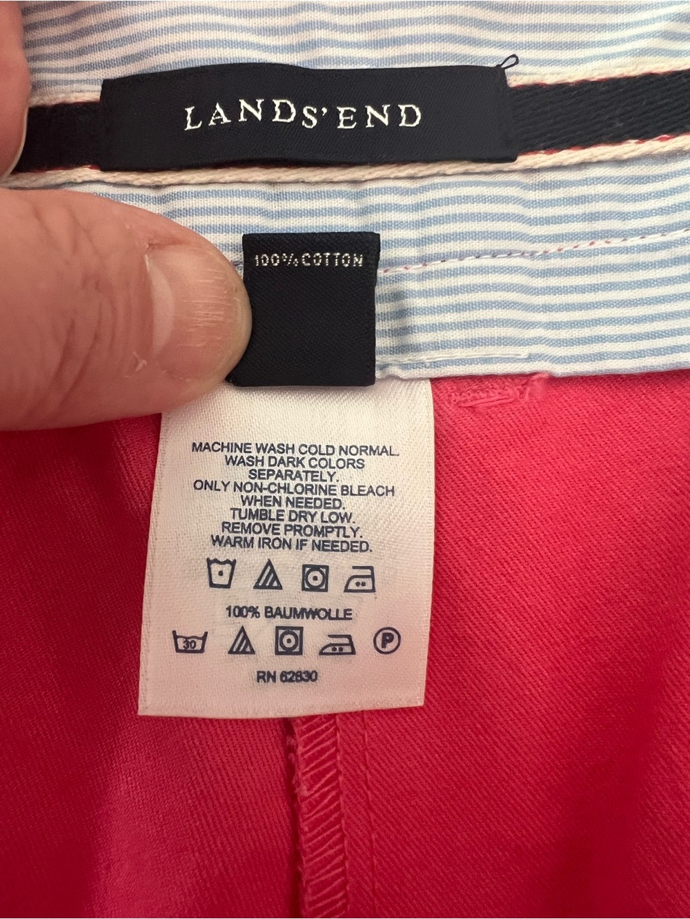 Lands' End Coral Pink Chino Pants - Picture 6 of 6